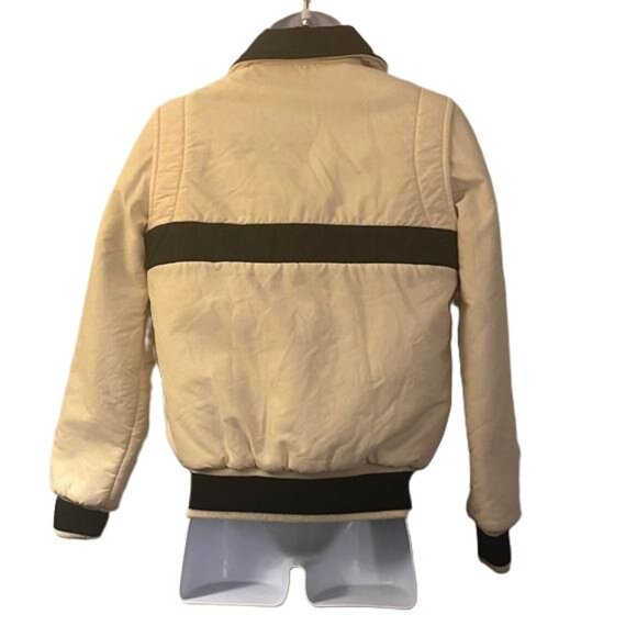Number 1 Sun Womens Ski Puffer Jacket 80s Creme Snowboarding Skiing Rare Y2K, 12 - Picture 2 of 7